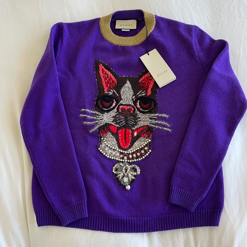 Gucci  wool sweater Fabric: 100% Wool; Combo 51% Other Fibers, 49% Polyamide